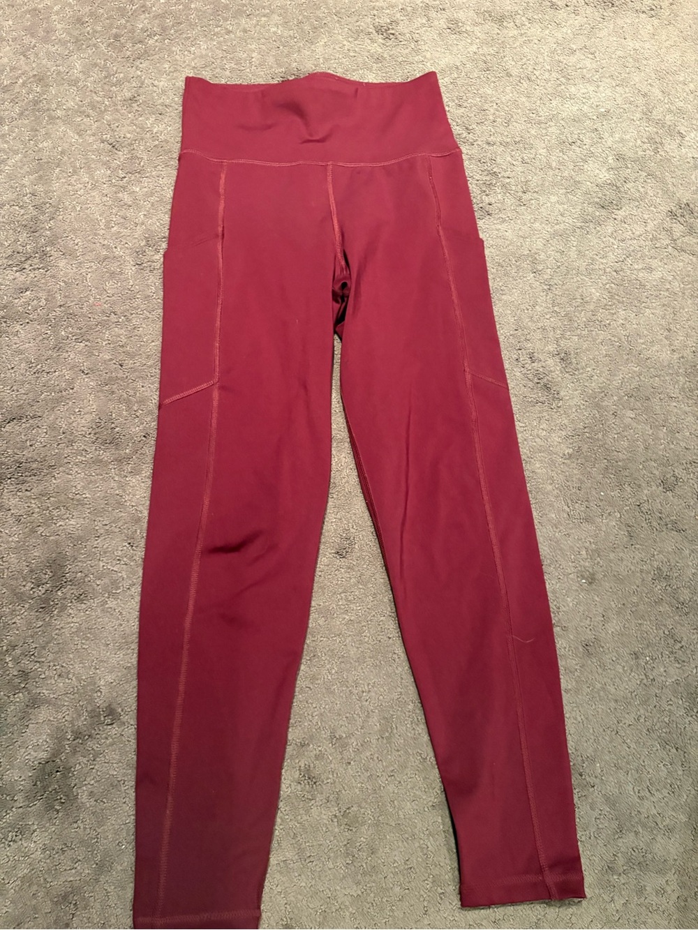 American Eagle Outfitters High-Waist Wine Red Leggings